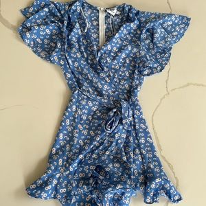 New Princess Polly Blue Floral Romper